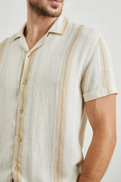 AMALFI SHIRT - FARRO DOVE STRIPE|Rails Discount