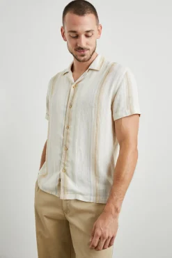 AMALFI SHIRT - FARRO DOVE STRIPE|Rails Discount