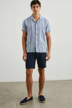 AMALFI SHIRT - POWDER COBALT STRIPE|Rails Cheap
