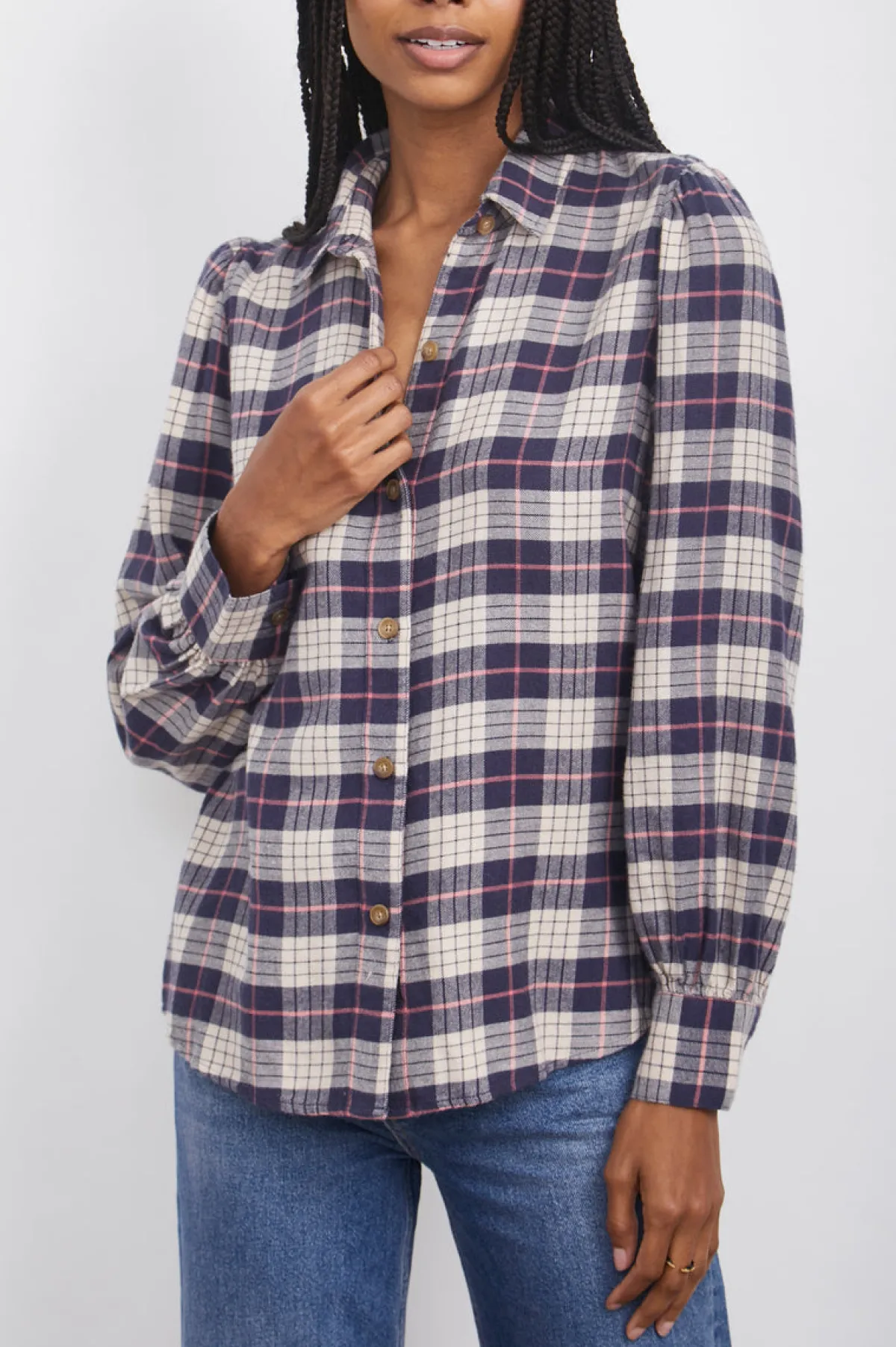 ANGELICA SHIRT - ALMOND PINK NAVY|Rails Shop