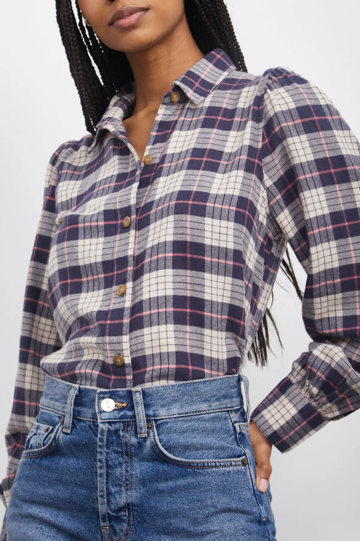 ANGELICA SHIRT - ALMOND PINK NAVY|Rails Shop
