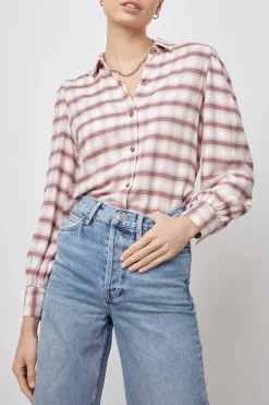 ANGELICA SHIRT - MAUVE ROSE IRON|Rails Outlet