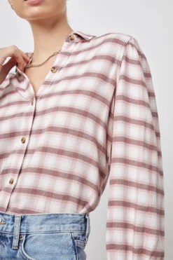 ANGELICA SHIRT - MAUVE ROSE IRON|Rails Outlet