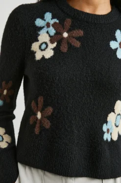 ANISE SWEATER - ONYX BLUE DAISIES|Rails Online