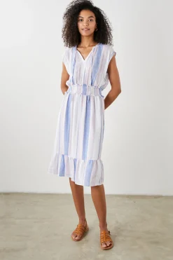 ASHLYN DRESS - MARINI STRIPE|Rails New