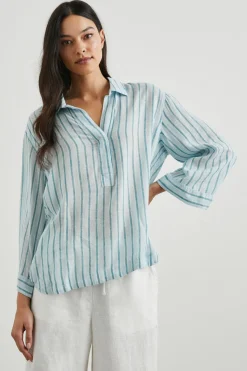 BANKS TOP - CAMBRIA STRIPE|Rails Clearance