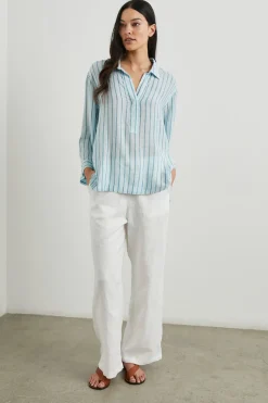 BANKS TOP - CAMBRIA STRIPE|Rails Clearance