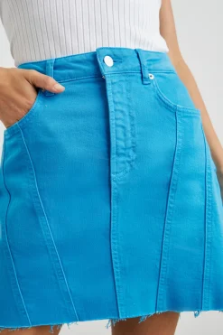 BRENTWOOD SKIRT - AQUARIUS RAW HEM|Rails Cheap