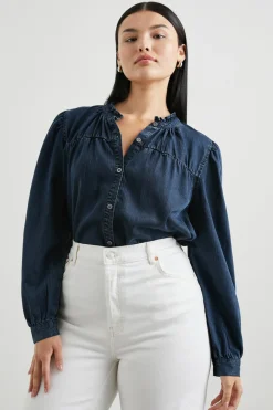 CAMILLE TOP - DARK VINTAGE WASH|Rails Sale