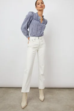 CAMILLE TOP - SAPPHIRE ACID WASH|Rails Sale