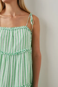 CARALYN DRESS - CAYMAN GREEN STRIPE|Rails Cheap
