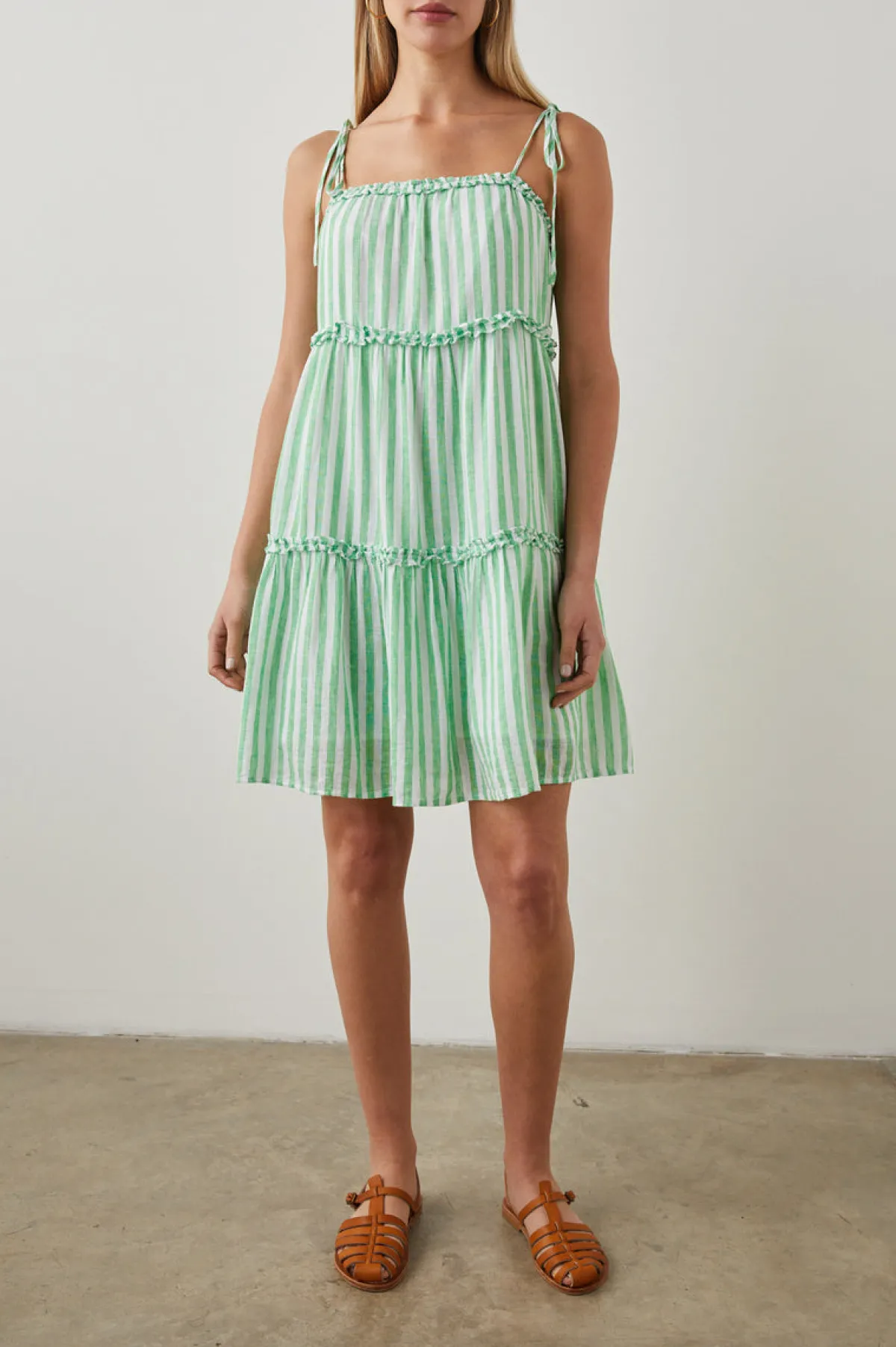 CARALYN DRESS - CAYMAN GREEN STRIPE|Rails Cheap