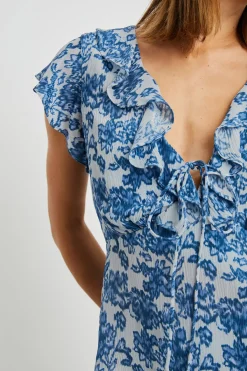 CARMINE TOP - CHAMBRAY FLORAL|Rails Discount