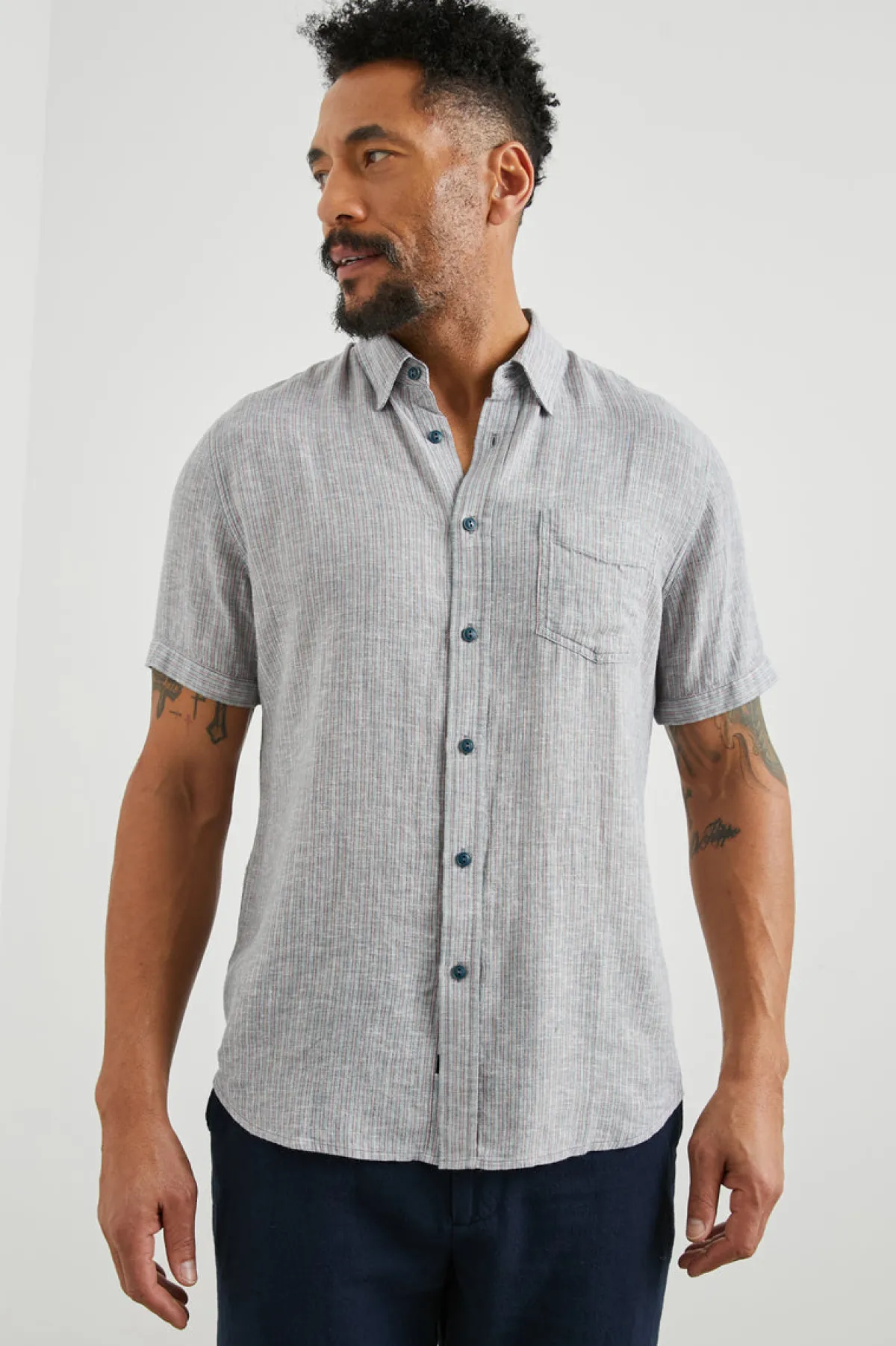 CARSON SHIRT - CHAMBRAY RED STRIPE|Rails Shop