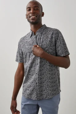 CARSON SHIRT - CROP CIRCLE BLACK WHITE|Rails New