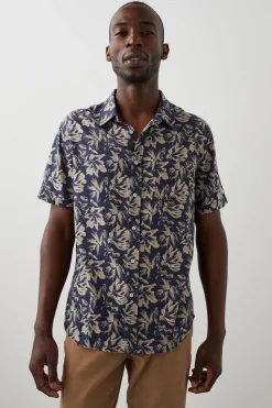 CARSON SHIRT - FLORAL EXPRESSION NAVY BROWN|Rails Shop