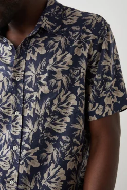 CARSON SHIRT - FLORAL EXPRESSION NAVY BROWN|Rails Shop