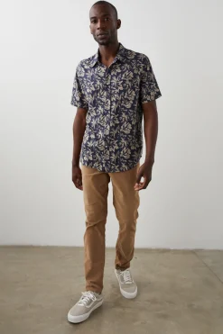 CARSON SHIRT - FLORAL EXPRESSION NAVY BROWN|Rails Shop