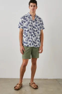 CARSON SHIRT - JUNGLE FOLIAGE ROYAL|Rails Cheap