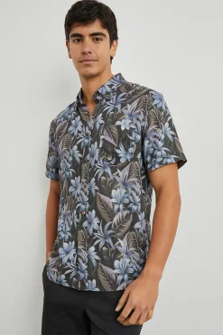 CARSON SHIRT - JUNGLE GARDEN MIDNIGHT|Rails Cheap
