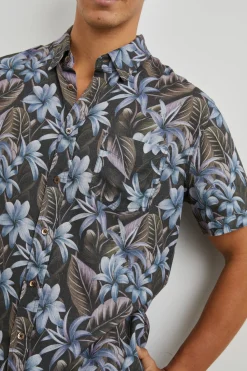 CARSON SHIRT - JUNGLE GARDEN MIDNIGHT|Rails Cheap