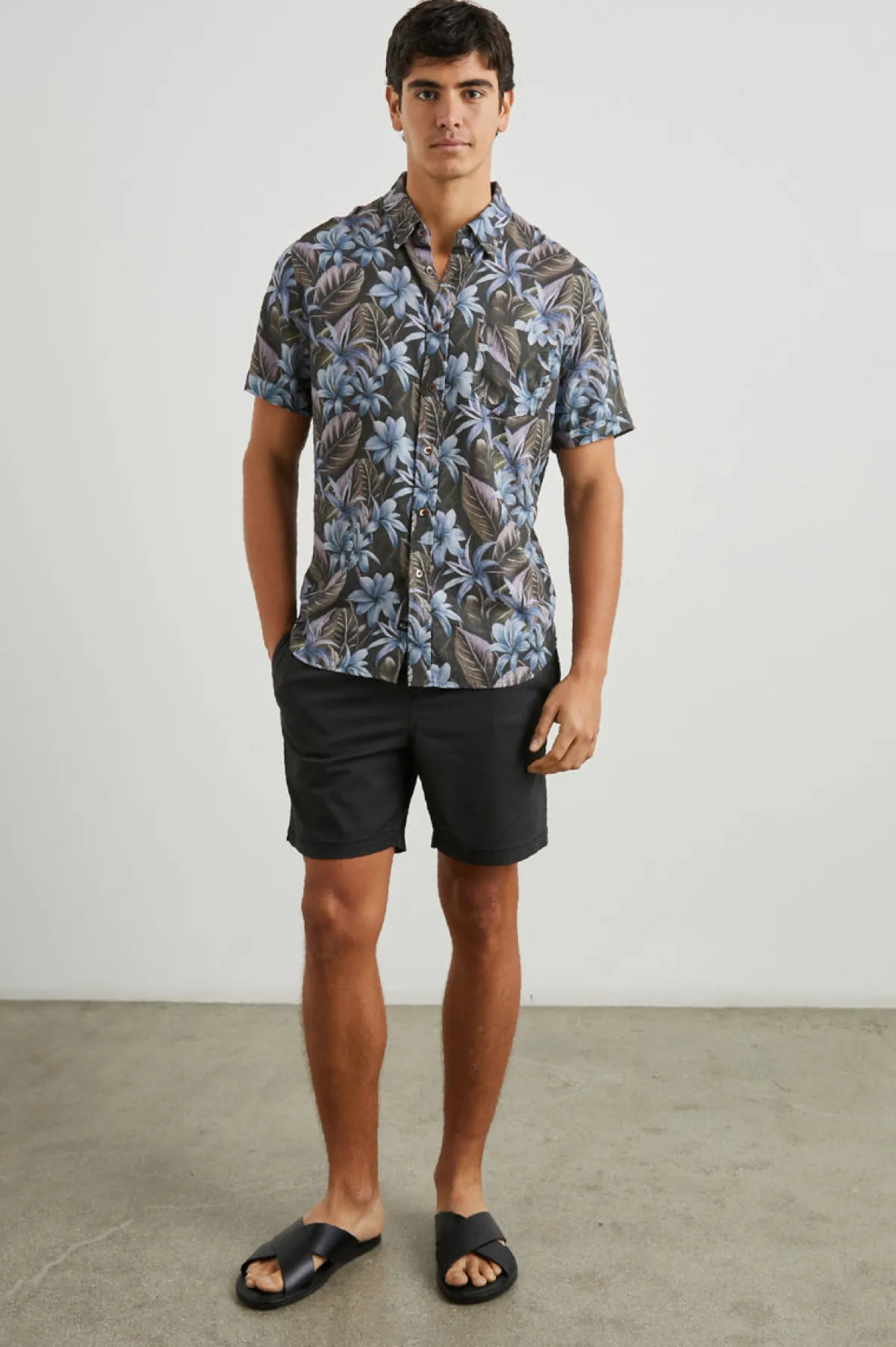 CARSON SHIRT - JUNGLE GARDEN MIDNIGHT|Rails Cheap