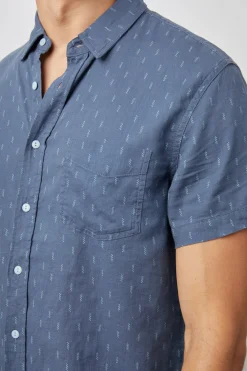 CARSON SHIRT - LOUIS LEAF NAVY GREEN|Rails Discount