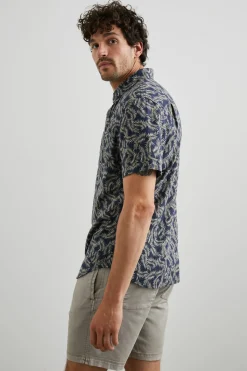 CARSON SHIRT - PALM AMERICANO NAVY|Rails Best Sale