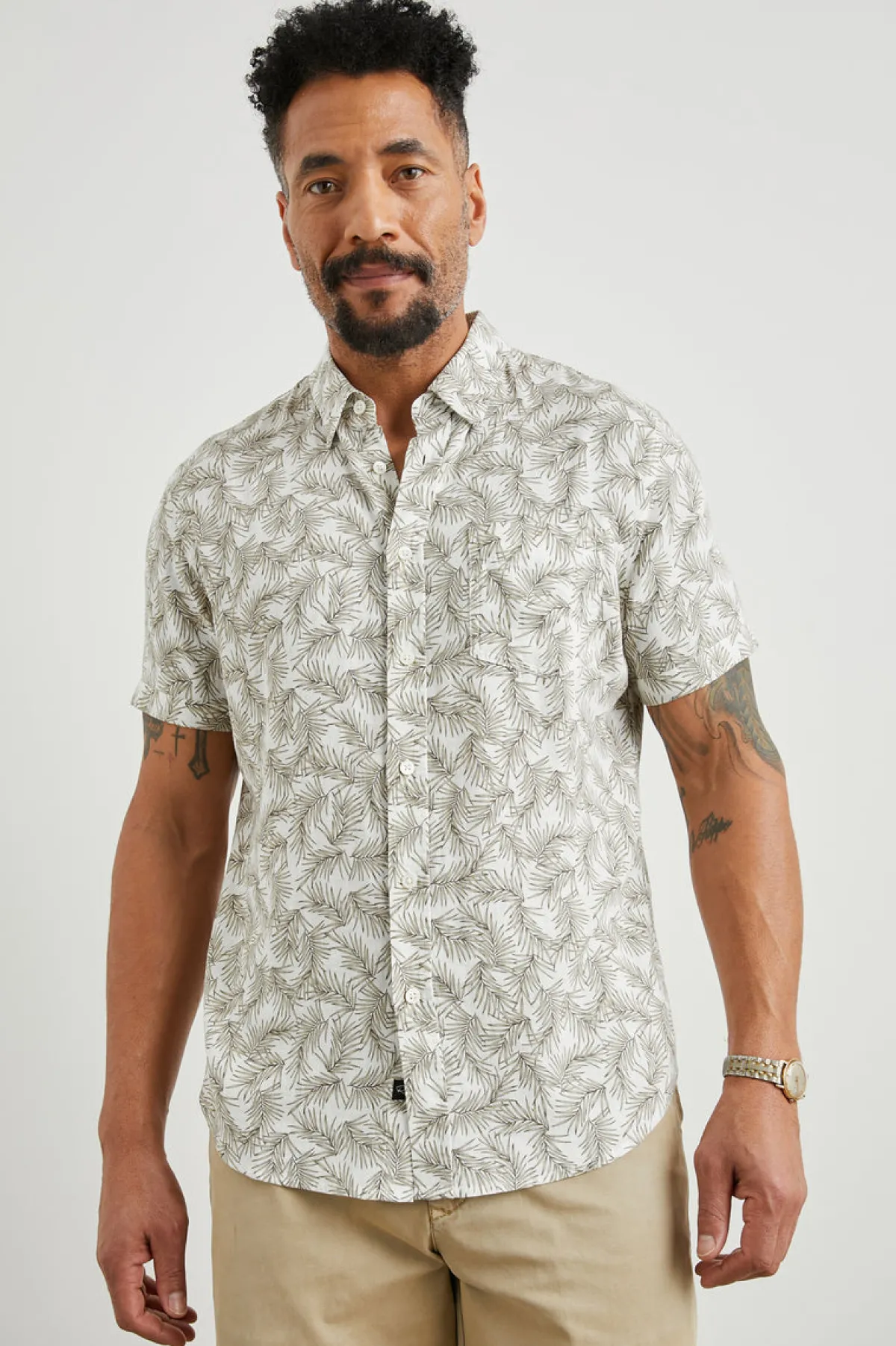 CARSON SHIRT - PALM AMERICANO WHITE|Rails Best Sale