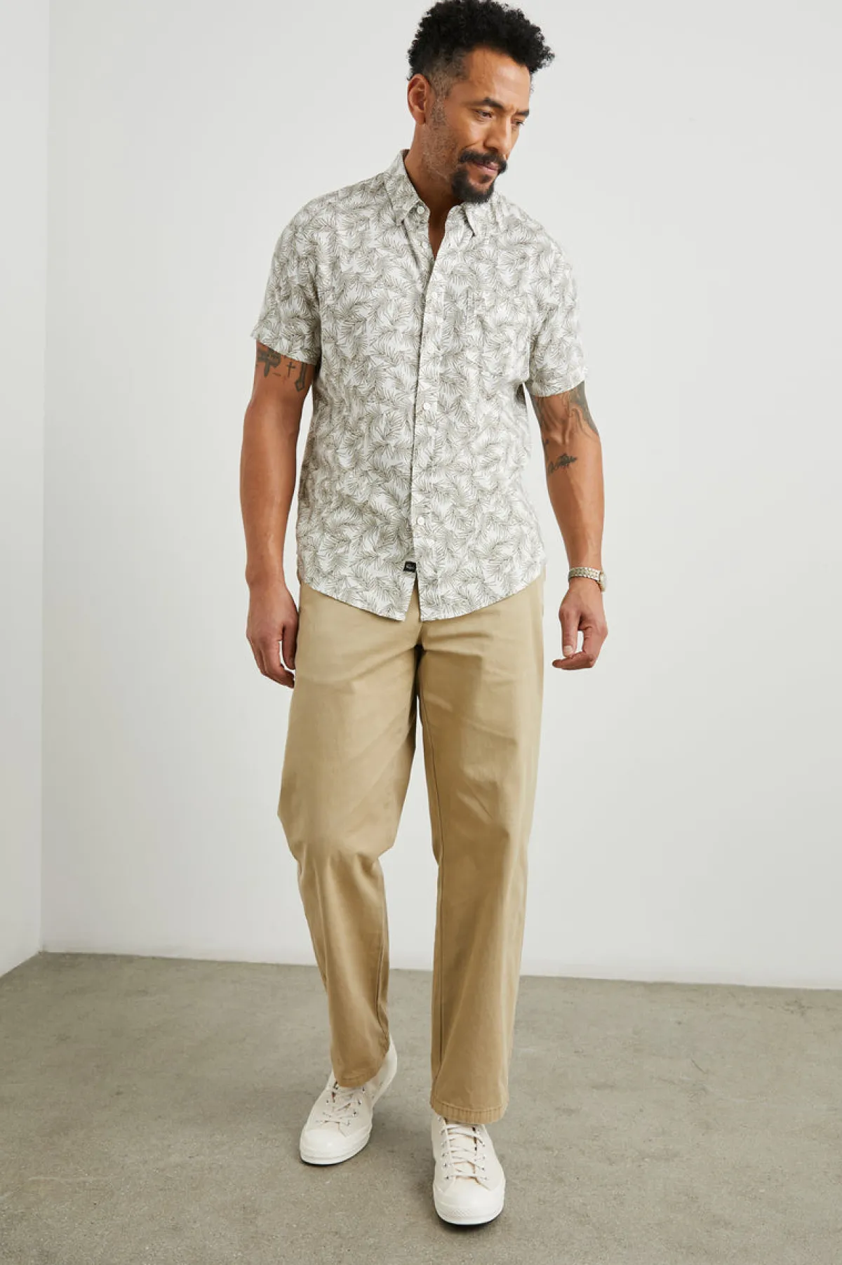 CARSON SHIRT - PALM AMERICANO WHITE|Rails Best Sale