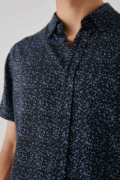 CARSON SHIRT - RADICAL GEO BLACK|Rails Fashion