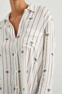 CHARLI SHIRT - STRIPE PALMS|Rails Online