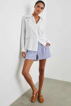 CHARLI SHIRT - WHITE PALM TREE EYELET|Rails Fashion