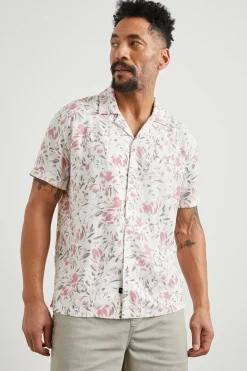 DRESDEN SHIRT - BRUSH FLORAL WHITE|Rails Best Sale