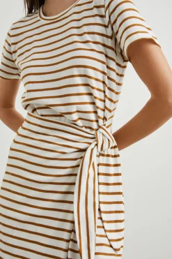 EDIE DRESS - CARMEL STRIPE|Rails Shop