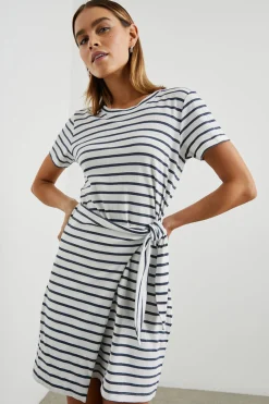 EDIE DRESS - IVORY NAVY STRIPE|Rails Online