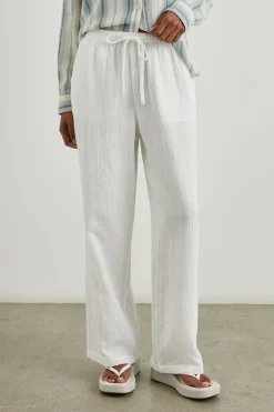 EMMIE PANT - GAUZE WHITE|Rails Clearance