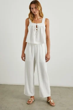 ENYA TOP - WHITE GAUZE|Rails Outlet