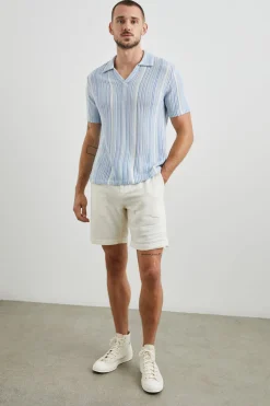 ETANNE POLO SHIRT - MERIDIAN ECRU STRIPE|Rails New