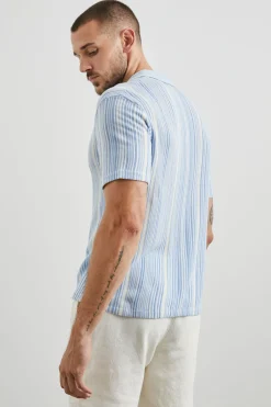 ETANNE POLO SHIRT - MERIDIAN ECRU STRIPE|Rails New