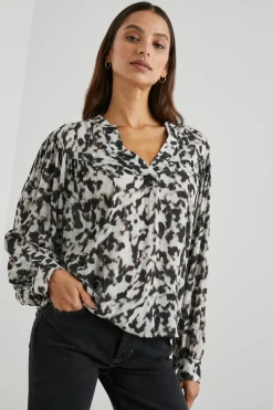 FABLE TOP - BLURRED CHEETAH|Rails Flash Sale