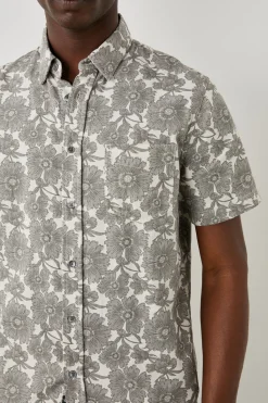 FAIRFAX SHIRT - DAPPLED PETAL MONOCHROME|Rails Cheap