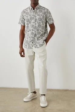 FAIRFAX SHIRT - DAPPLED PETAL MONOCHROME|Rails Cheap