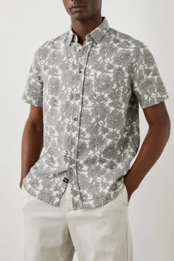 FAIRFAX SHIRT - DAPPLED PETAL MONOCHROME|Rails Cheap