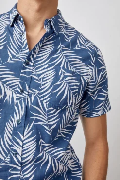 FAIRFAX SHIRT - PALM SHADOW NAVY|Rails Sale
