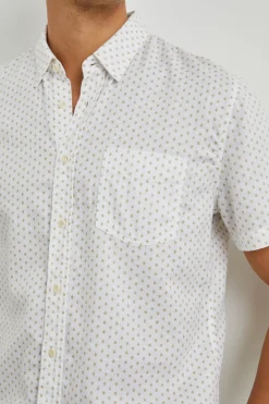 FAIRFAX SHIRT - POLYGON MICRO WHITE|Rails New