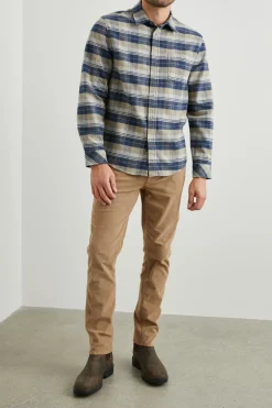 FORREST SHIRT - BARLEY DENIM TAUPE|Rails Store