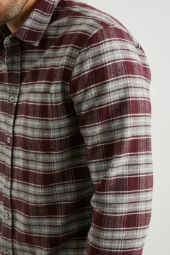 FORREST SHIRT - BLACK CHERRY GREY|Rails Best Sale