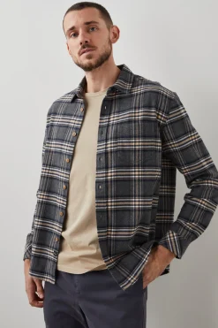 FORREST SHIRT - CHARCOAL FOUNDATION MELANGE|Rails Flash Sale