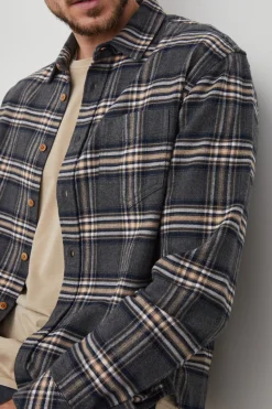 FORREST SHIRT - CHARCOAL FOUNDATION MELANGE|Rails Flash Sale